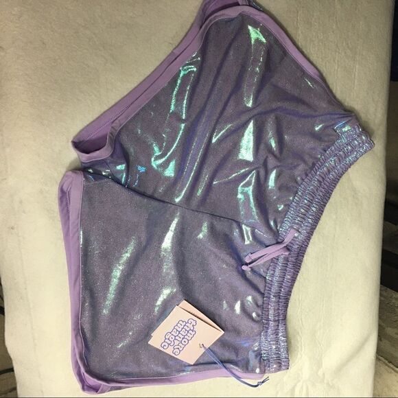 Cat & Jack X-Small shimmery girls purple shorts easy care - Picture 1 of 7